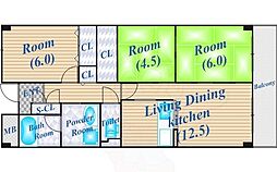 間取図画像 3LDK
