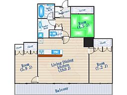 ザ・千里タワー 3LDKの間取図画像