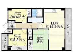 ルミエール西緑丘 3LDKの間取図画像