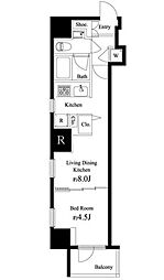 JR山手線 神田駅 徒歩7分の賃貸マンション 7階1LDKの間取り