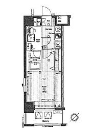 JR山手線 浜松町駅 徒歩10分の賃貸マンション 10階1Kの間取り