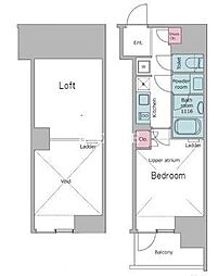 JR山手線 大崎駅 徒歩7分の賃貸マンション 3階1Kの間取り