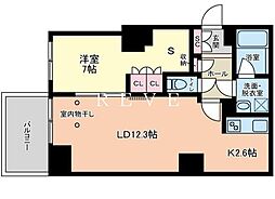 JR中央線 四ツ谷駅 徒歩10分の賃貸マンション 2階1SLDKの間取り