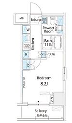 東京メトロ日比谷線 秋葉原駅 徒歩12分の賃貸マンション 5階1Kの間取り