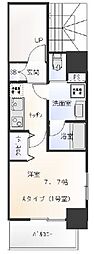 JR総武線 浅草橋駅 徒歩9分の賃貸マンション 5階1Kの間取り
