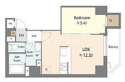 JR総武線 御茶ノ水駅 徒歩8分の賃貸マンション 2階1LDKの間取り