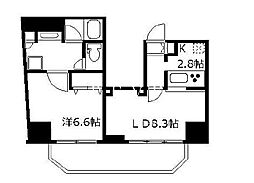 JR山手線 上野駅 徒歩12分の賃貸マンション 13階1LDKの間取り