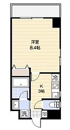 東京メトロ丸ノ内線 茗荷谷駅 徒歩9分の賃貸マンション 4階1Kの間取り