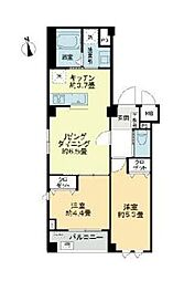 ルミケオ大手町 2階2LDKの間取り