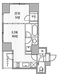 元気ビル 1LDKの間取図画像