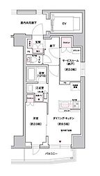 東京メトロ日比谷線 入谷駅 徒歩4分の賃貸マンション 11階2DKの間取り