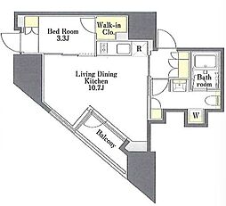 都営三田線 水道橋駅 徒歩7分の賃貸マンション 1階1LDKの間取り