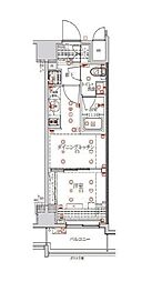 JR総武線 浅草橋駅 徒歩5分の賃貸マンション 4階1DKの間取り