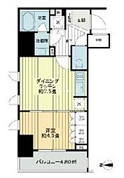 JR総武線 浅草橋駅 徒歩9分の賃貸マンション 8階1DKの間取り