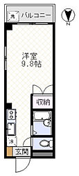 コーポたくみ ワンルームの間取図画像