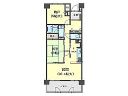 ウエステージ明石弐番館 1SLDKの間取図画像