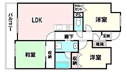 朝日プラザ筑紫野プティックス 3LDKの間取図画像