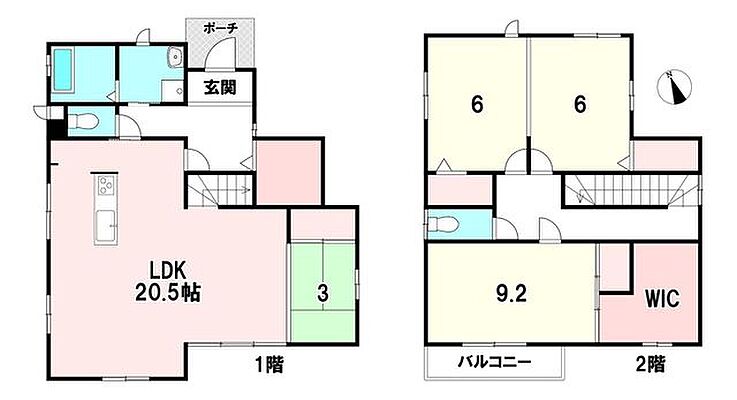 間取り 太宰府市高雄4丁目中古戸建