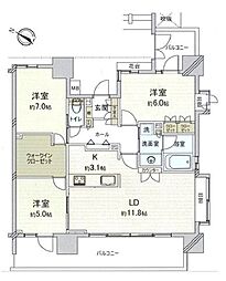 イクシア蘇我駅前 3SLDKの間取図画像