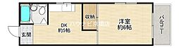 カームハイツ 1DKの間取図画像