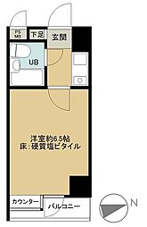 常盤台ダイカンプラザシティ 1Kの間取図画像