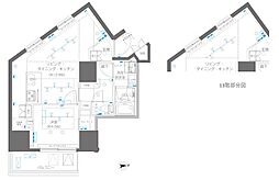 ZOOM信濃町 1LDKの間取図画像
