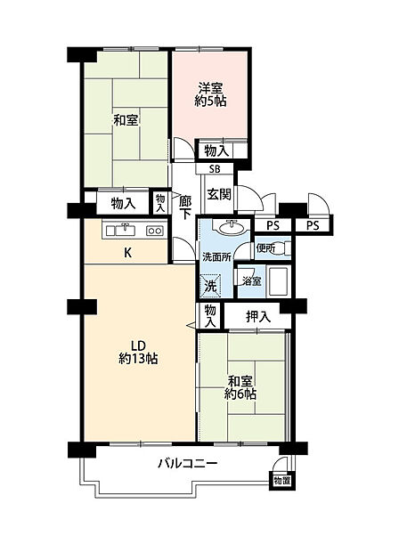 3LDK 間取り