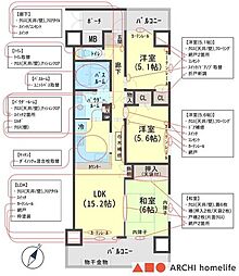 プレステージ飾磨駅前 3LDKの間取図画像