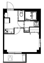 b'CASA練馬 1Kの間取図画像