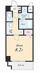 ラヴィラージュヌーメア 1Kの間取図画像