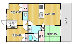 グランマークス久宝寺 3LDKの間取図画像