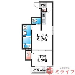 間取図画像 1LDK