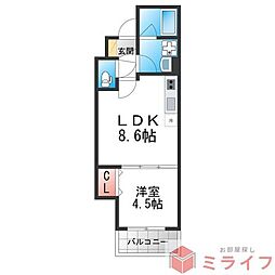 間取図画像 1LDK
