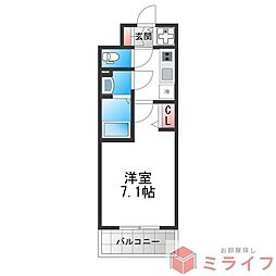 Cion Osaka East Gate 1Kの間取図画像