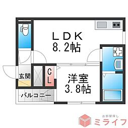 FaseciaRAD 1LDKの間取図画像