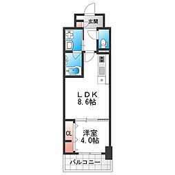 リアライズ小路駅前 1LDKの間取図画像