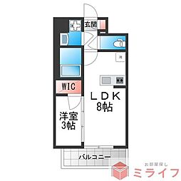 エスリード大阪城EAST 1LDKの間取図画像