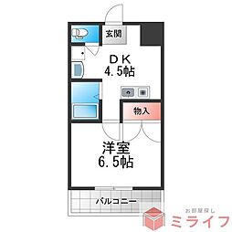 ラベンダーステージ30 1DKの間取図画像