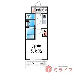 CREST TAPP 大阪EAST 1Kの間取図画像