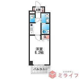 ベルンガーデン巽 1Kの間取図画像