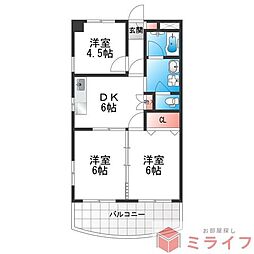 ファースト巽南 3DKの間取図画像