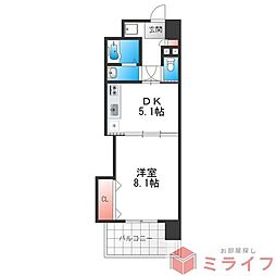 ラパン・ブラン 1DKの間取図画像