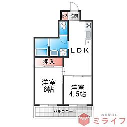メゾン・ド・ショウ 2LDKの間取図画像