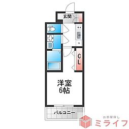 ファステート大阪アステール 1Kの間取図画像