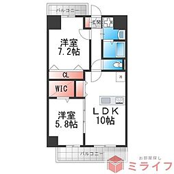FREEDOM residence堺寺地町 2LDKの間取図画像