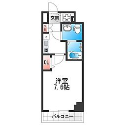 グランドロアール南巽 1Kの間取図画像