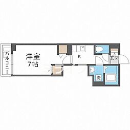 エヌライフ 1Kの間取図画像