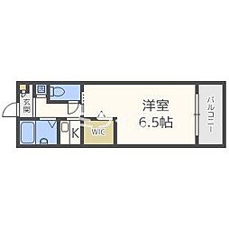 Blume公園南 1Kの間取図画像