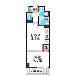 リアライズ今里南 1LDKの間取図画像