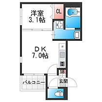 2階 / 1DK / 26.65㎡